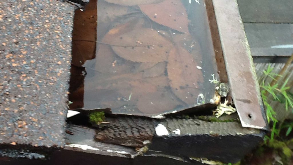 gutter-rain-clogged-leaves