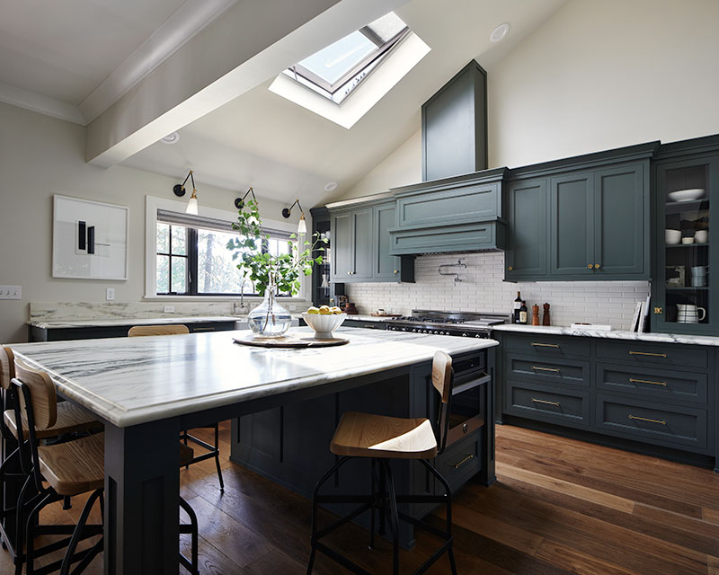 Skylight in kitchen lets in light and fresh air