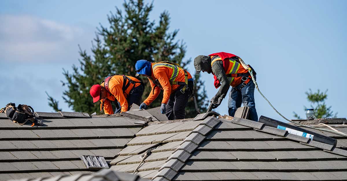 Pfeifer Roofing crew on a roof